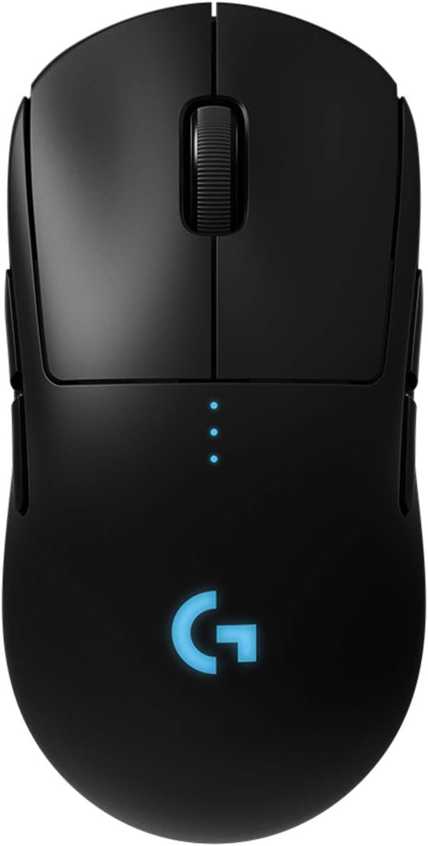 Logitech G PRO Ratón Gaming Inalámbrico, Captor HERO 25K, 25,600 DPI, RGB, Ultra-ligero, Peso Reducido, 4-8 Botones Programables, Batería Larga Duración, POWERPLAY-compatibile, PC/Mac, Negro
