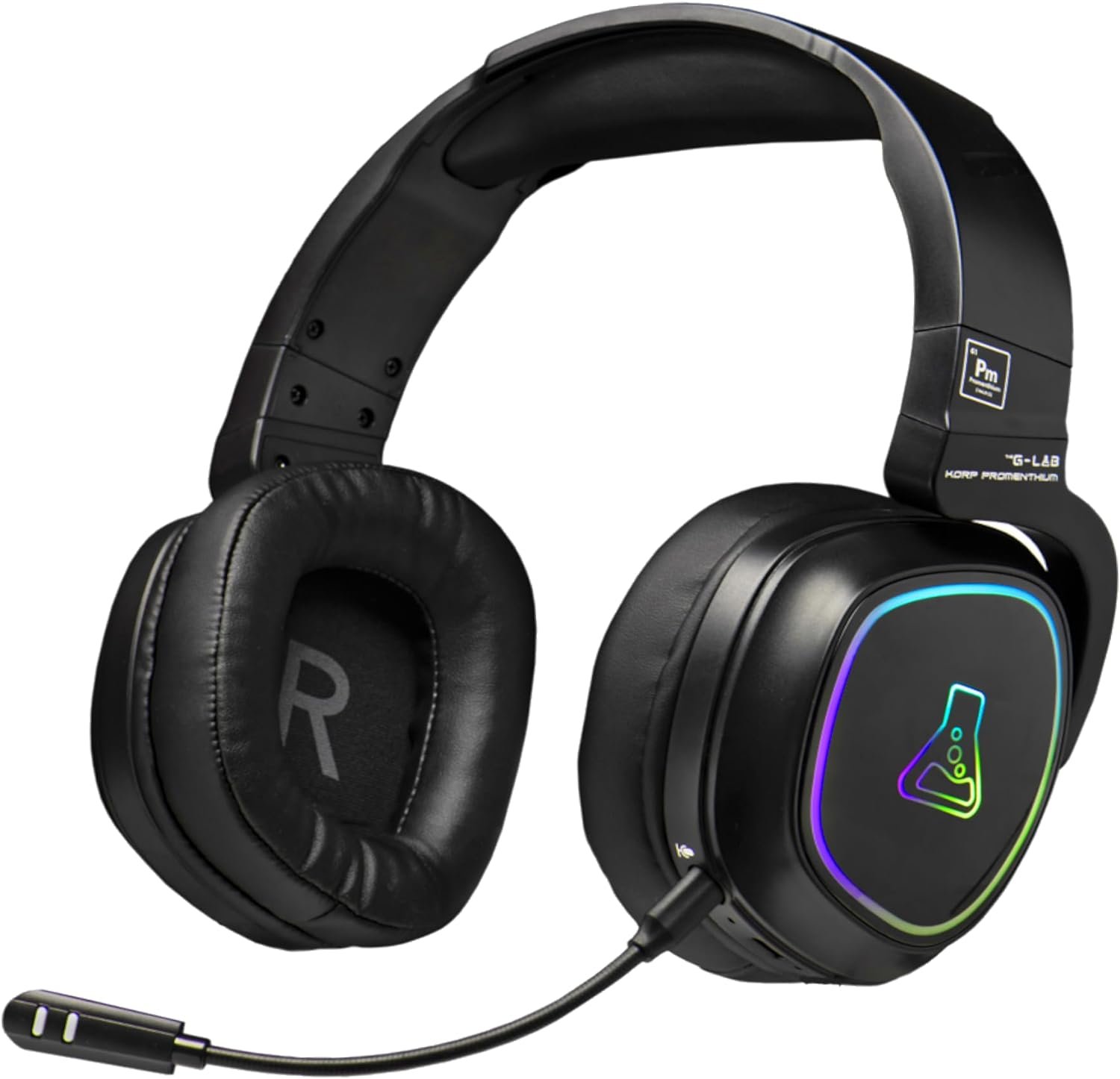 The G-Lab – Korp Promenthium – Auriculares Gaming Inalámbricos para Ps4/Ps5/Pc – Auriculares Gamer Inalámbricos de Baja Latencia – Retroiluminación RGB – Nuevo 2024 (Inalámbrico)