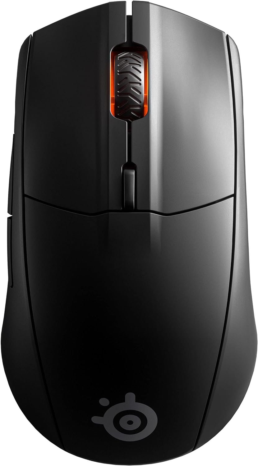 SteelSeries Rival 3 Wireless – Ratón Para Gaming – Batería Con Más De 400 Horas De Duración – Tecnología Dual Inalámbrico a 2.4 GHz y Bluetooth 5.0, Negro