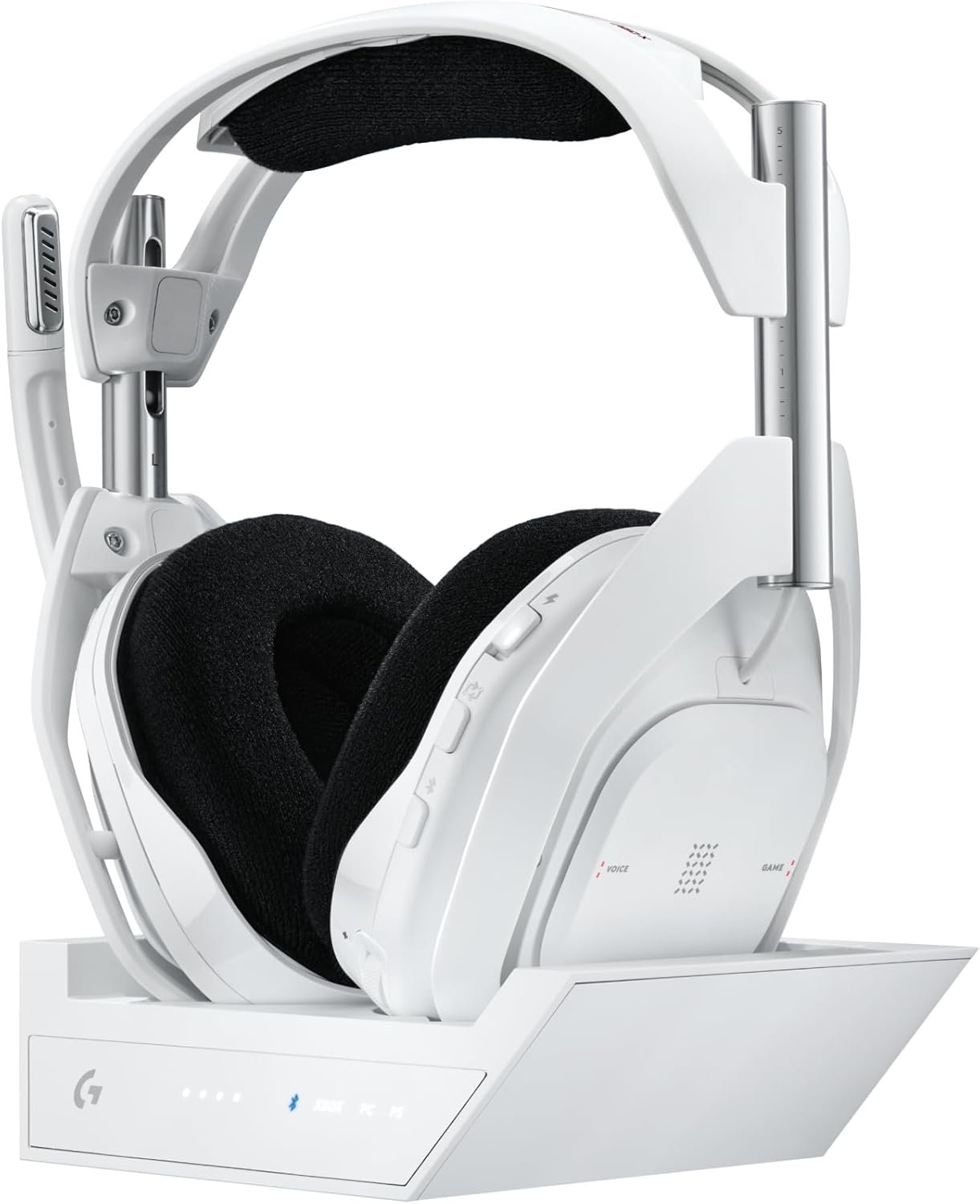 Logitech G Astro A50 X LIGHTSPEED, auriculares inalámbricos para gaming + estación base, PRO-G GRAPHENE, PLAYSYNC en Xbox Series X,S + PS5 + PC/Mac, Bluetooth, paso de HDMI 2.1, Blanco