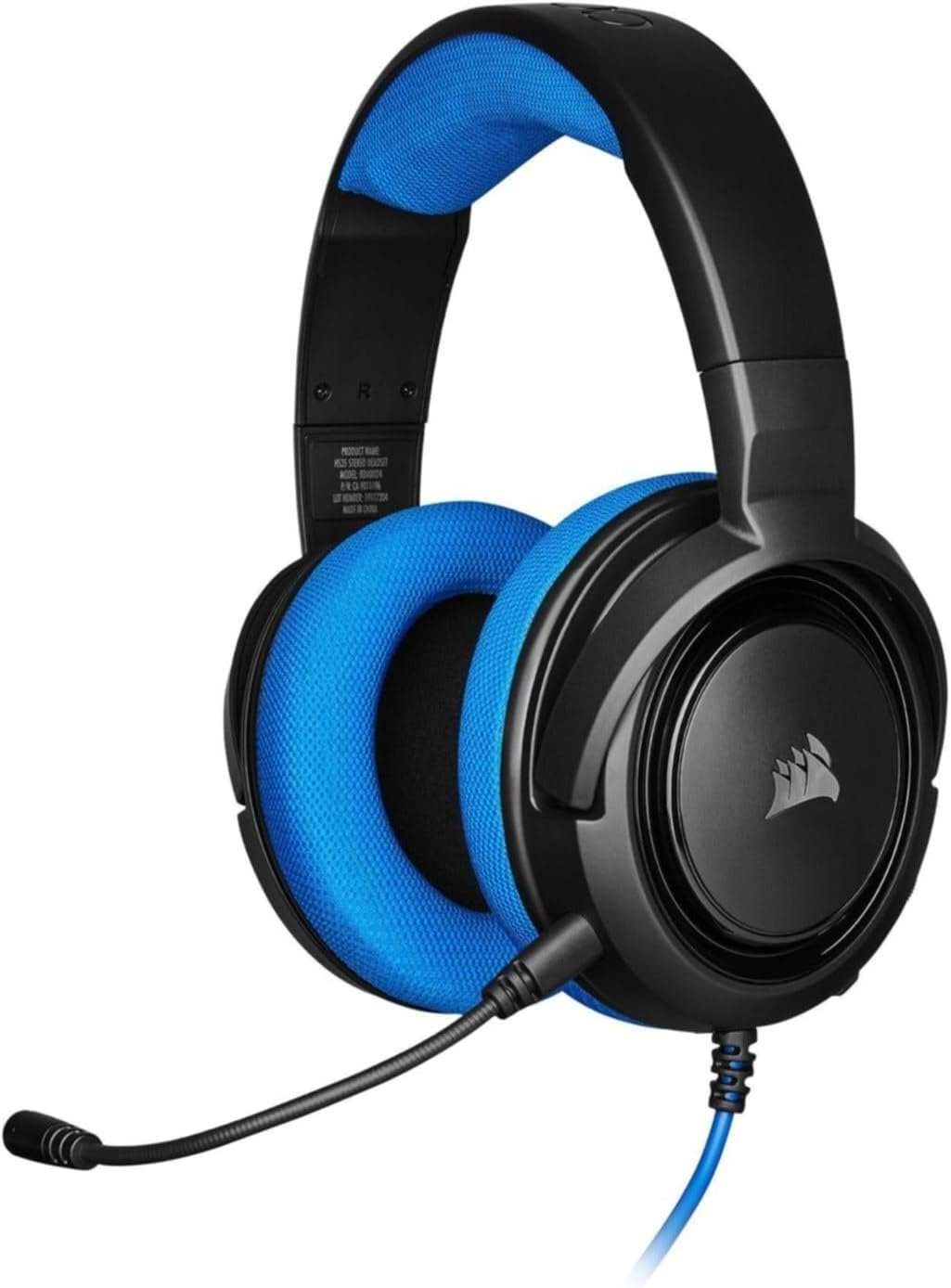 Corsair HS35 STEREO Auriculares Multiplataforma Ligeros con Cable para Juegos – Micrófono Desmontable – Controladores de Neodimio – PC, PS5, PS4, Xbox, Nintendo Switch, Móvil – Azul