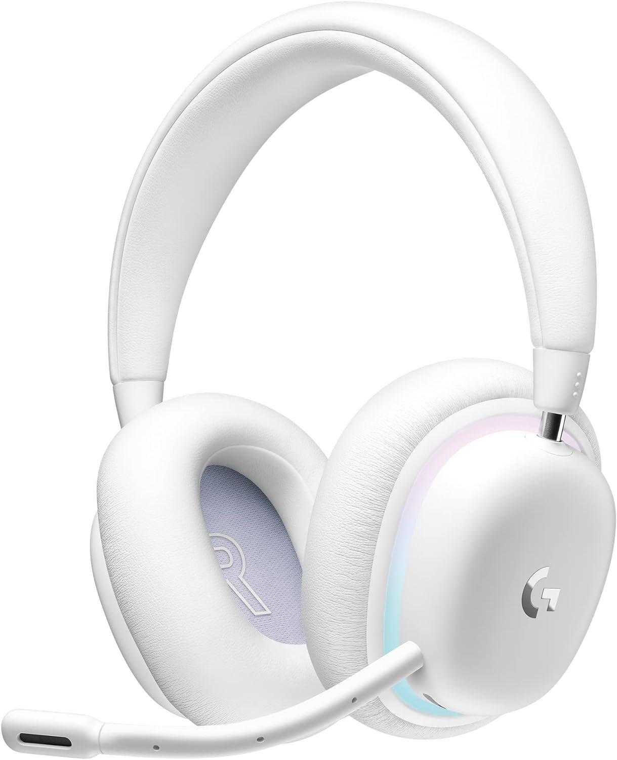 Logitech G G735 Auriculares Inalámbricos Gaming, LIGHTSYNC RGB Personalizable, LIGHTSPEED, Bluetooth, Conector 3,5 MM Aux. Para PC, Móvil, Micrófono Desmontable – Blanco Niebla