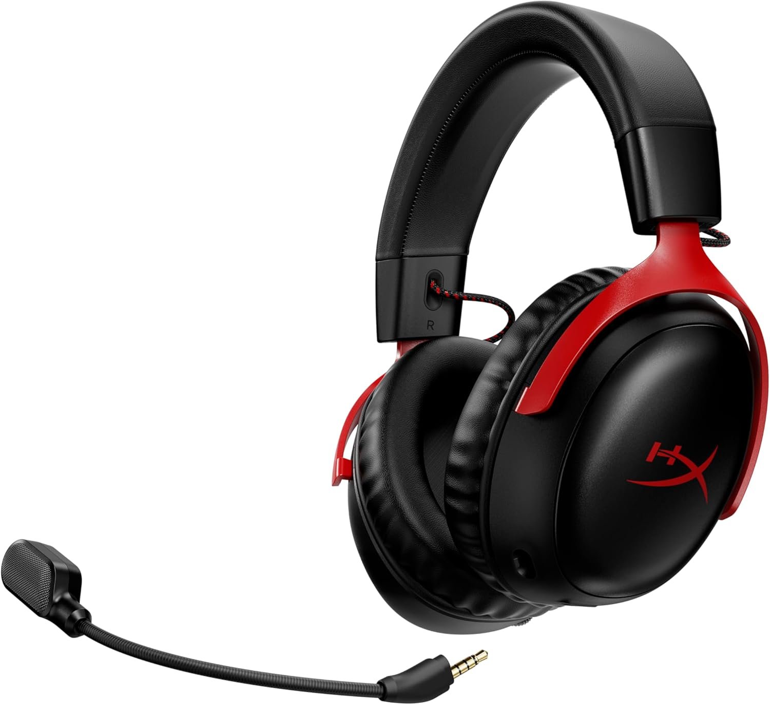 HyperX Cloud III Wireless Auriculares Gaming para PC, PS5, PS4, batería hasta 120 horas, 2.4GHz, drivers 53mm, Micrófono 10mm, Rojo
